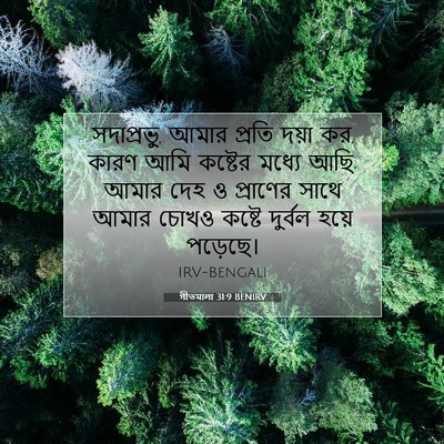 Picture 07 - গীতমালা 31:9 BENIRV - সদাপ্রভুু, আমার - Bible Verse Picture