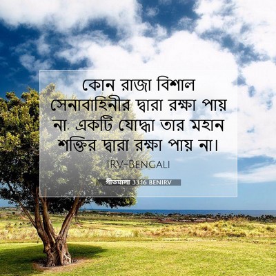 Picture 07 - গীতমালা 33:16 BENIRV - কোন রাজা বিশাল - Bible Verse Picture