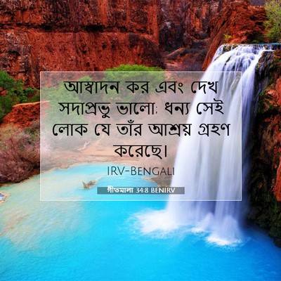 Picture 07 - গীতমালা 34:8 BENIRV - আস্বাদন কর এবং দেখ - Bible Verse Picture