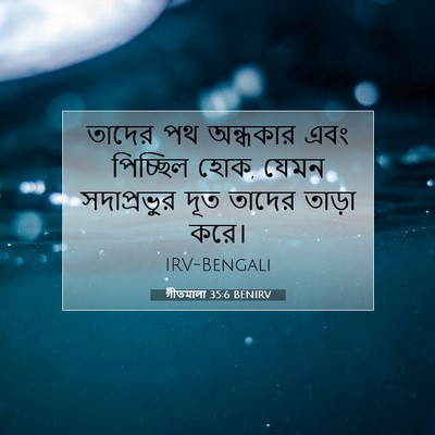 Picture 07 - গীতমালা 35:6 BENIRV - তাদের পথ অন্ধকার - Bible Verse Picture