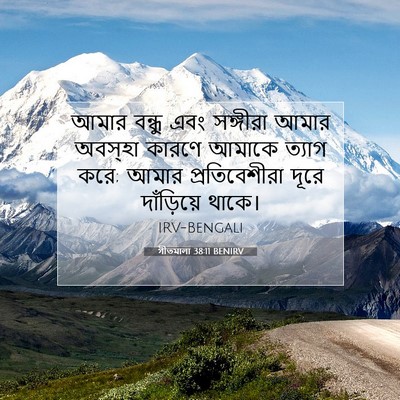 Picture 07 - গীতমালা 38:11 BENIRV - আমার বন্ধু এবং - Bible Verse Picture