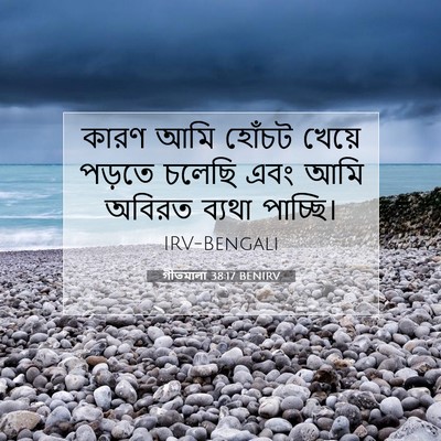 Picture 07 - গীতমালা 38:17 BENIRV - কারণ আমি হোঁচট - Bible Verse Picture