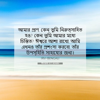 Picture 07 - গীতমালা 42:5 BENIRV - আমার প্রাণ, কেন - Bible Verse Picture