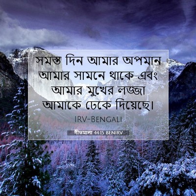 Picture 07 - গীতমালা 44:15 BENIRV - সমস্ত দিন আমার - Bible Verse Picture