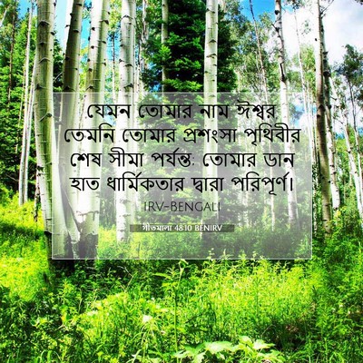 Picture 07 - গীতমালা 48:10 BENIRV - যেমন তোমার নাম - Bible Verse Picture