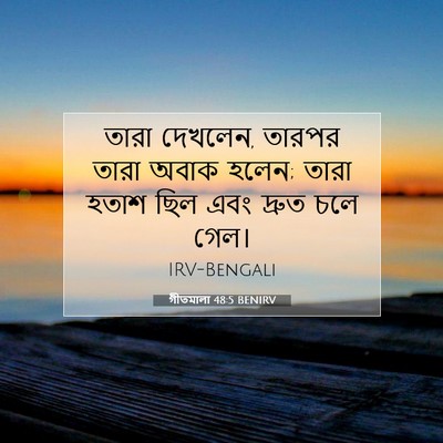Picture 07 - গীতমালা 48:5 BENIRV - তারা দেখলেন, তারপর - Bible Verse Picture