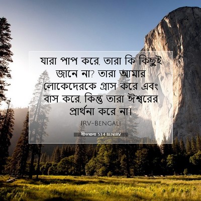 Picture 07 - গীতমালা 53:4 BENIRV - যারা পাপ করে, তারা - Bible Verse Picture