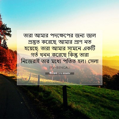 Picture 07 - গীতমালা 57:6 BENIRV - তারা আমার - Bible Verse Picture