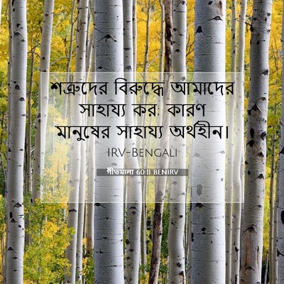 Picture 07 - গীতমালা 60:11 BENIRV - শত্রুদের বিরুদ্ধে - Bible Verse Picture