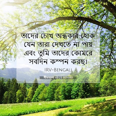 Picture 07 - গীতমালা 69:23 BENIRV - তাদের চোখ অন্ধকার - Bible Verse Picture