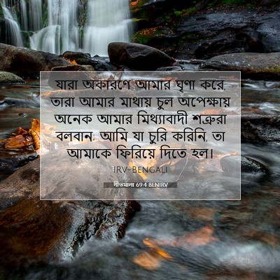 Picture 07 - গীতমালা 69:4 BENIRV - যারা অকারণে আমার - Bible Verse Picture