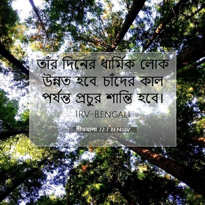 Picture 07 - গীতমালা 72:7 BENIRV - তাঁর দিনের - Bible Verse Picture