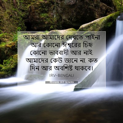 Picture 07 - গীতমালা 74:9 BENIRV - আমরা আমাদের দেখতে - Bible Verse Picture