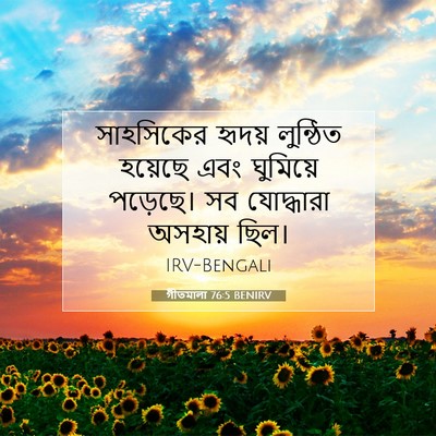 Picture 07 - গীতমালা 76:5 BENIRV - সাহসিকের হৃদয় - Bible Verse Picture
