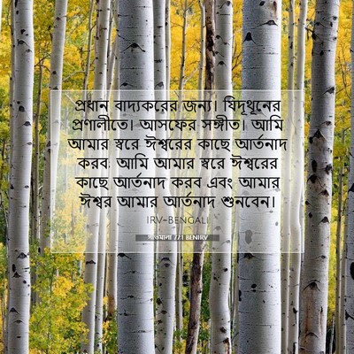 Picture 07 - গীতমালা 77:1 BENIRV - প্রধান বাদ্যকরের - Bible Verse Picture