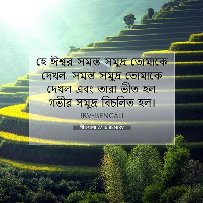 Picture 07 - গীতমালা 77:16 BENIRV - হে ঈশ্বর, সমস্ত - Bible Verse Picture