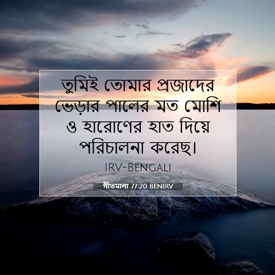 Picture 07 - গীতমালা 77:20 BENIRV - তুমিই তোমার - Bible Verse Picture