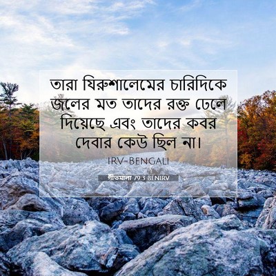 Picture 07 - গীতমালা 79:3 BENIRV - তারা যিরুশালেমের - Bible Verse Picture