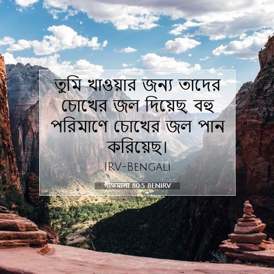 Picture 07 - গীতমালা 80:5 BENIRV - তুমি খাওয়ার জন্য - Bible Verse Picture