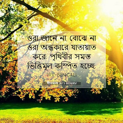 Picture 07 - গীতমালা 82:5 BENIRV - ওরা জানে না, বোঝে - Bible Verse Picture