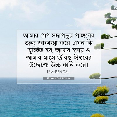 Picture 07 - গীতমালা 84:2 BENIRV - আমার প্রাণ - Bible Verse Picture