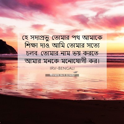 Picture 07 - গীতমালা 86:11 BENIRV - হে সদাপ্রভুু, - Bible Verse Picture