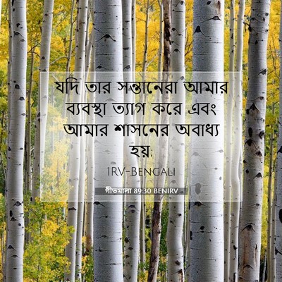 Picture 07 - গীতমালা 89:30 BENIRV - যদি তার সন্তানেরা - Bible Verse Picture