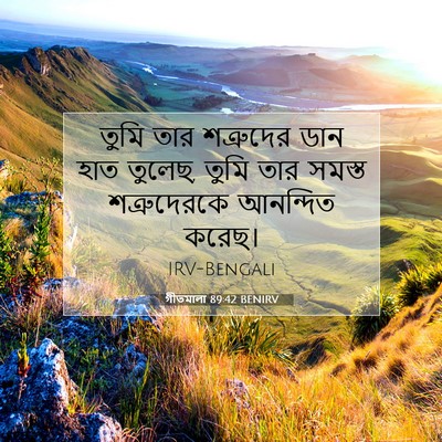 Picture 07 - গীতমালা 89:42 BENIRV - তুমি তার শত্রুদের - Bible Verse Picture