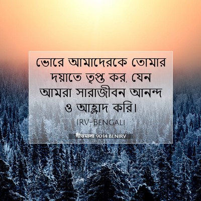Picture 07 - গীতমালা 90:14 BENIRV - ভোরে আমাদেরকে - Bible Verse Picture