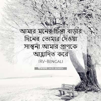 Picture 07 - গীতমালা 94:19 BENIRV - আমার মনের চিন্তা - Bible Verse Picture