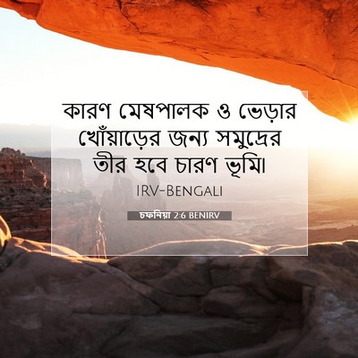 Picture 07 - চফনিয়া 2:6 BENIRV - কারণ মেষপালক ও - Bible Verse Picture