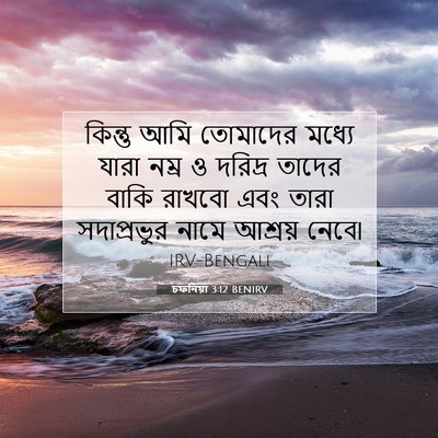 Picture 07 - চফনিয়া 3:12 BENIRV - কিন্তু আমি - Bible Verse Picture