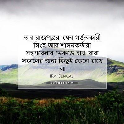 Picture 07 - চফনিয়া 3:3 BENIRV - তার রাজপুত্ররা - Bible Verse Picture