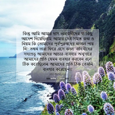 Picture 07 - জখৰিয়া 1:6 BENIRV - কিন্তু আমি আমার - Bible Verse Picture
