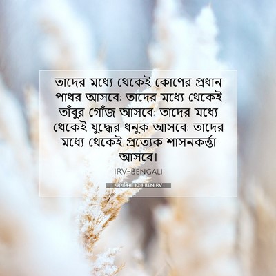 Picture 07 - জখৰিয়া 10:4 BENIRV - তাদের মধ্যে থেকেই - Bible Verse Picture