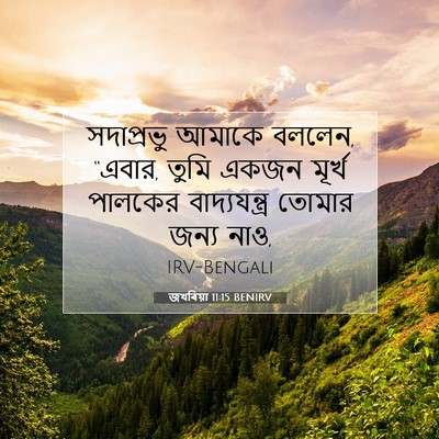 Picture 07 - জখৰিয়া 11:15 BENIRV - সদাপ্রভু আমাকে - Bible Verse Picture