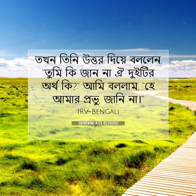 Picture 07 - জখৰিয়া 4:13 BENIRV - তখন তিনি উত্তর - Bible Verse Picture