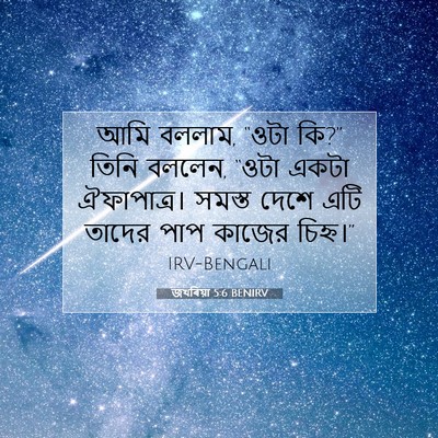 Picture 07 - জখৰিয়া 5:6 BENIRV - আমি বললাম, “ওটা - Bible Verse Picture