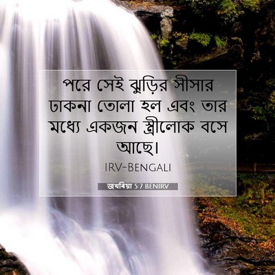 Picture 07 - জখৰিয়া 5:7 BENIRV - পরে সেই ঝুড়ির - Bible Verse Picture