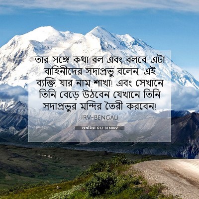 Picture 07 - জখৰিয়া 6:12 BENIRV - তার সঙ্গে কথা বল - Bible Verse Picture