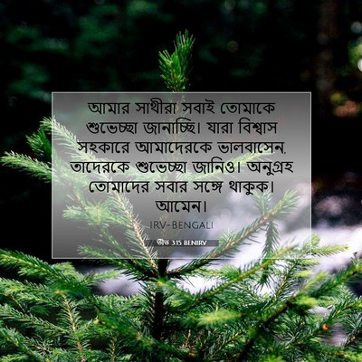 Picture 07 - তীত 3:15 BENIRV - আমার সাথীরা সবাই - Bible Verse Picture