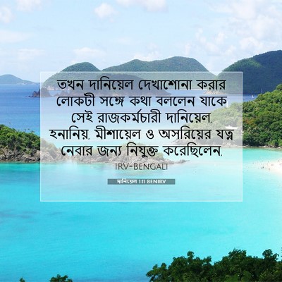 Picture 07 - দানিয়েল 1:11 BENIRV - তখন দানিয়েল - Bible Verse Picture