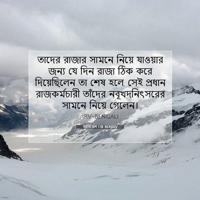 Picture 07 - দানিয়েল 1:18 BENIRV - তাদের রাজার সামনে - Bible Verse Picture