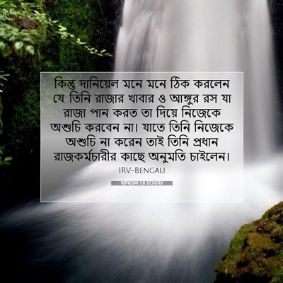Picture 07 - দানিয়েল 1:8 BENIRV - কিন্তু দানিয়েল - Bible Verse Picture