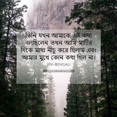 Picture 07 - দানিয়েল 10:15 BENIRV - তিনি যখন আমাকে এই - Bible Verse Picture