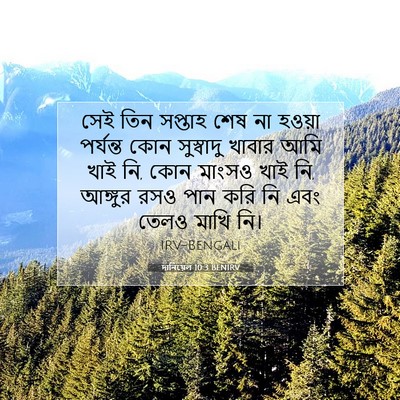Picture 07 - দানিয়েল 10:3 BENIRV - সেই তিন সপ্তাহ শেষ - Bible Verse Picture