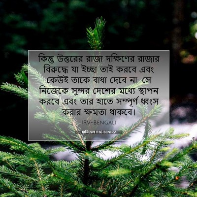 Picture 07 - দানিয়েল 11:16 BENIRV - কিন্তু উত্তরের - Bible Verse Picture