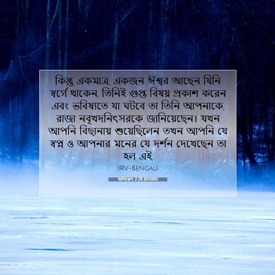 Picture 07 - দানিয়েল 2:28 BENIRV - কিন্তু একমাত্র, - Bible Verse Picture