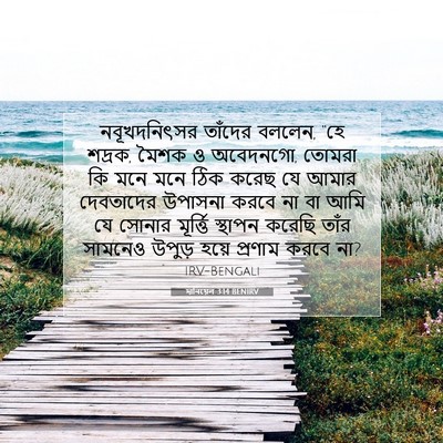 Picture 07 - দানিয়েল 3:14 BENIRV - নবূখদনিৎসর তাঁদের - Bible Verse Picture