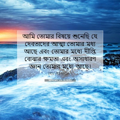 Picture 07 - দানিয়েল 5:14 BENIRV - আমি তোমার বিষয়ে - Bible Verse Picture